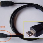 Micro USB cable tabs